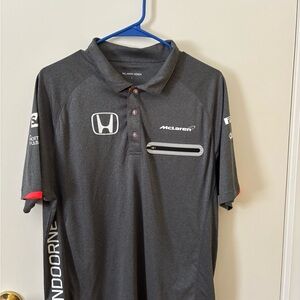 Men’s McLaren Honda F1 Stoffel Vandoorne Gray Polo Shirt